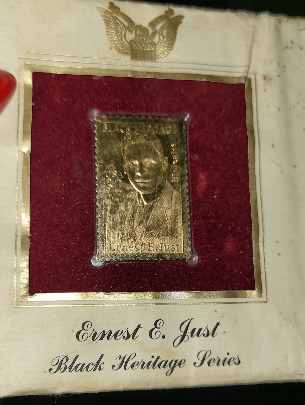 Ernest E. Just Black Heritage Series Gold First Day Of Issue Feb 1 1996